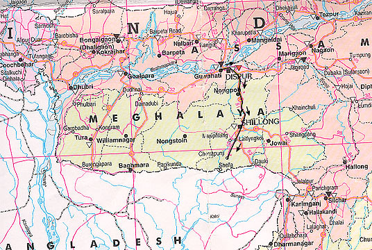 Meghalaya Map